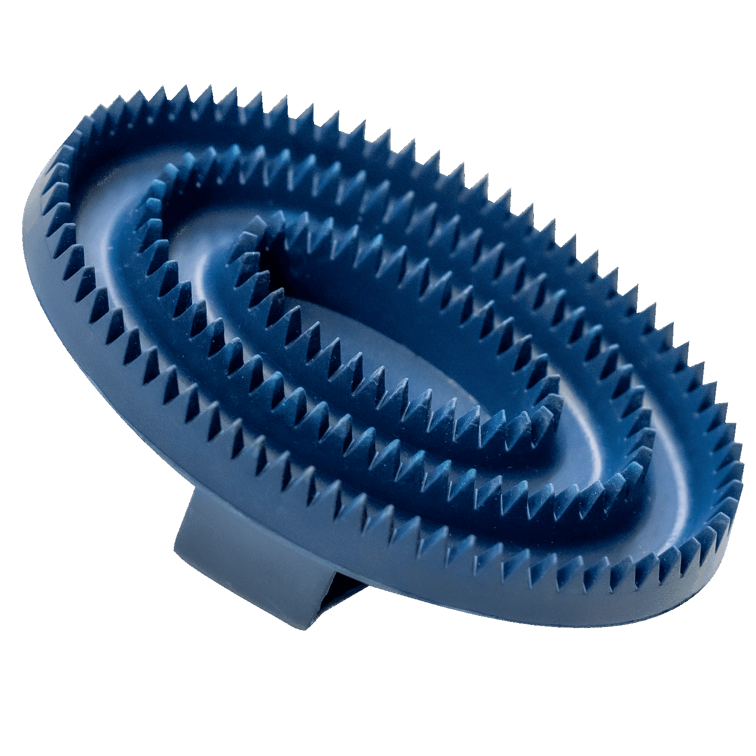 rubber curry comb blue