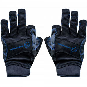 GLOVES BLUE LINE SIZE LARGE, HALF-FINGER