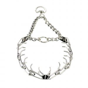 ULTRA-PLUS Training Collar with Center-Plate and Assembly Chain - Steel chrome-plated