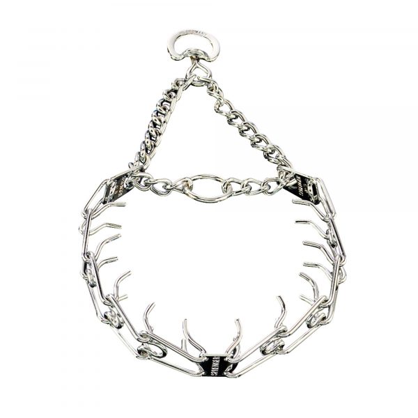 ULTRA-PLUS Training Collar with Center-Plate and Assembly Chain - Steel chrome-plated