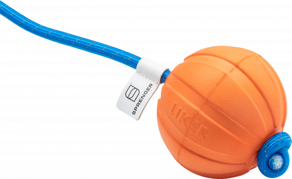 DOG TOY BALL WITH ROPE LARGE 9CM/3.5INCH - Image 3