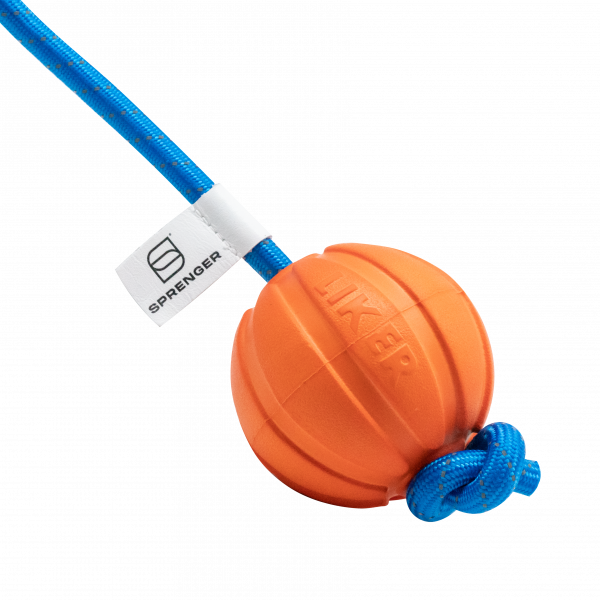 DOG TOY BALL WITH ROPE MEDIUM 7CM/2.75INCH - Image 3
