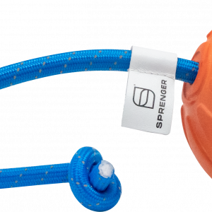 DOG TOY BALL WITH ROPE LARGE 9CM/3.5INCH