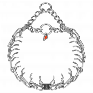 ULTRA-PLUS Training Collar with Center-Plate, Assembly Chain, 2 rings - Stainless steel, 3.0 mm - short version, 60 cm / 24"