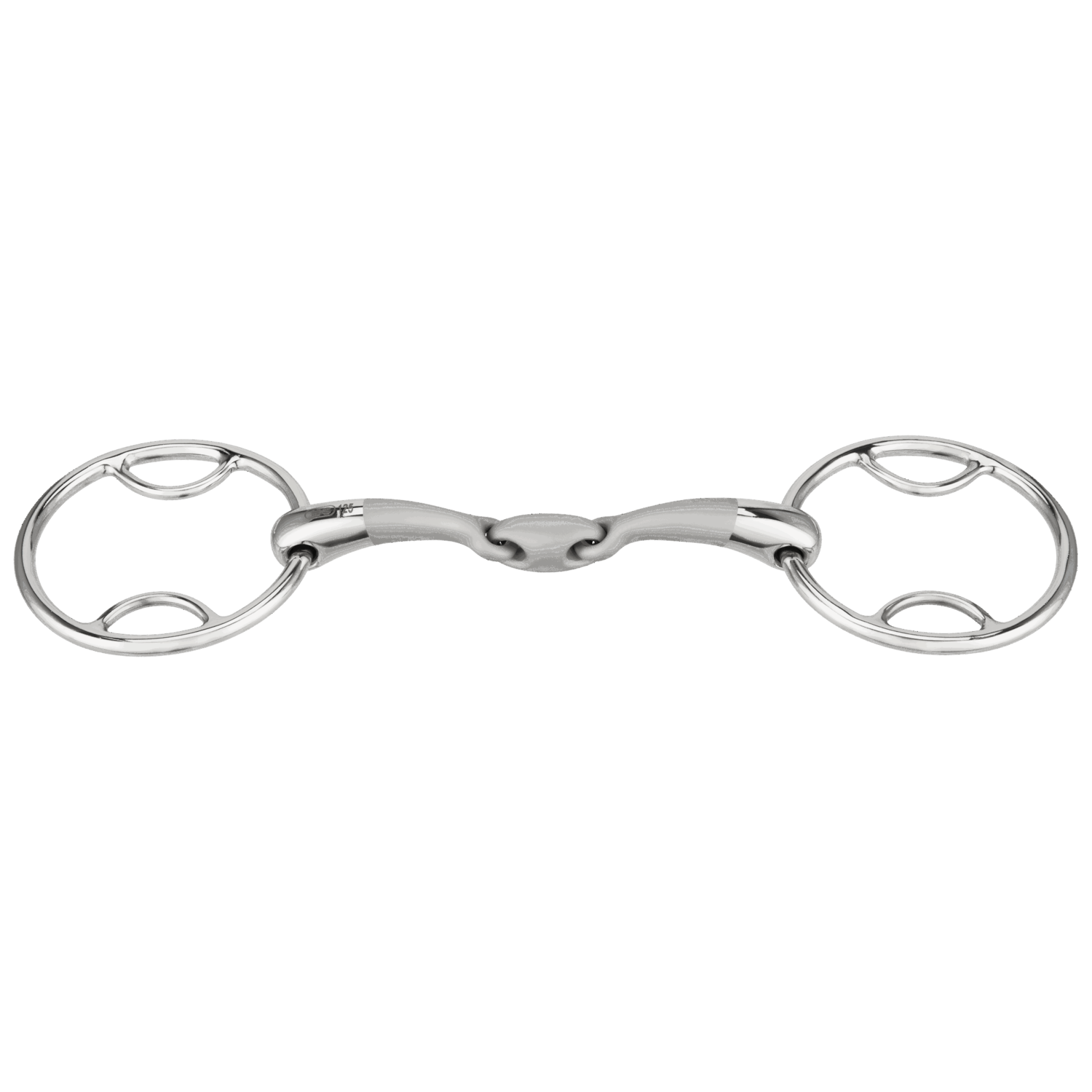 SATINOX PONY/ICEL. MULTI RG.BIT 14MM ST.ST.  DBL.J.