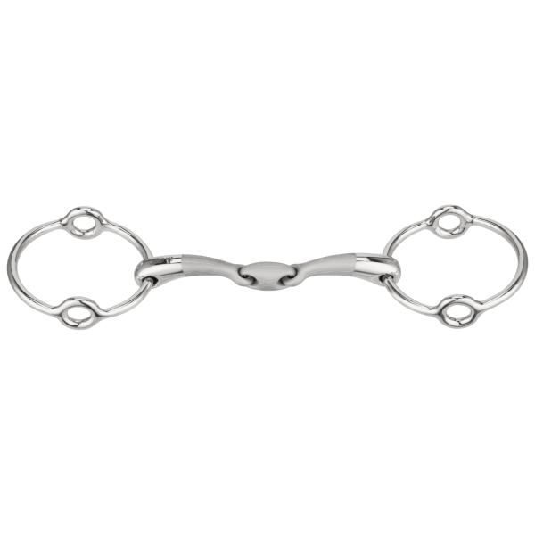 SATINOX GAG BIT 14MM ST.ST. DBL.J.