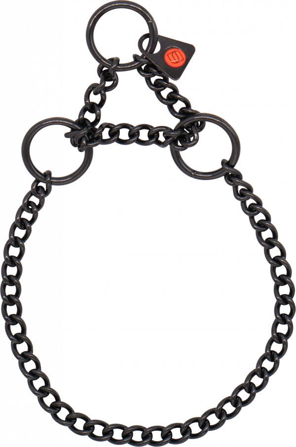 Collar, round links - Stainless Steel Black, 2.00mm