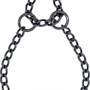 Collar, round links - Stainless Steel Black, 3.0mm