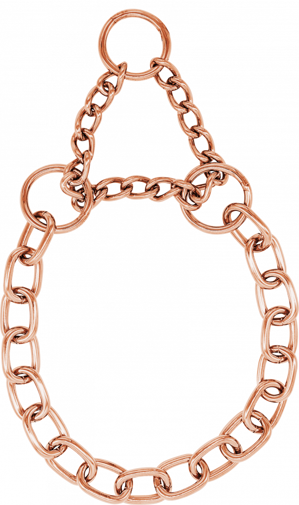 Medium Link Chain Collar with Limited Traction - Curogan, 4.0mm Wire Gauge