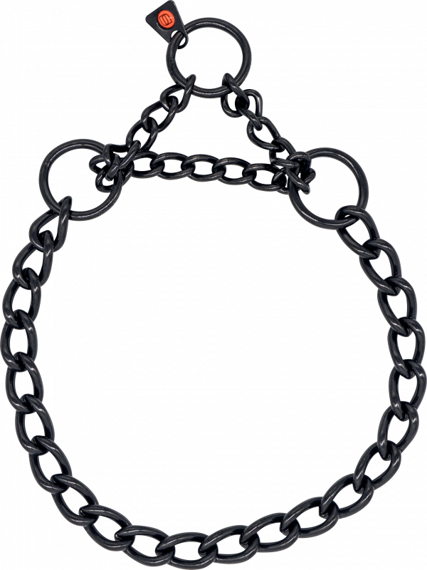 Collar, short links - Stainless Steel Black, 4.0mm