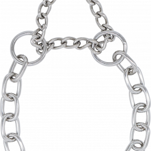 Medium Link Chain Collar with Limited Traction - Stainless Steel, 4.0mm Wire Gauge