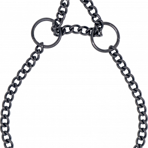 Collar, round links - Stainless Steel Black 1.5mm