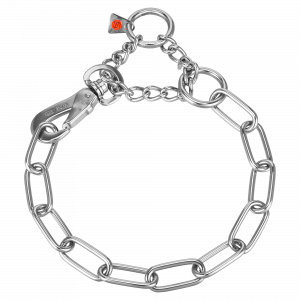 Adjustable Chain Collar with SPRENGER Hook - Stainless Steel, 4.0mm Wire Gauge
